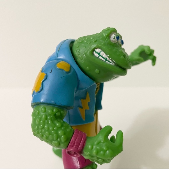 Vintage 1989 Teenage Mutant Ninja Turtles Genghis Frog Action Figure TMNT - Picture 5 of 16